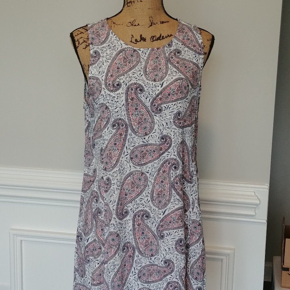 Old Navy Women's Tank Paisley Mini  Tank Sun Dress Multicolor Pastel,  Large